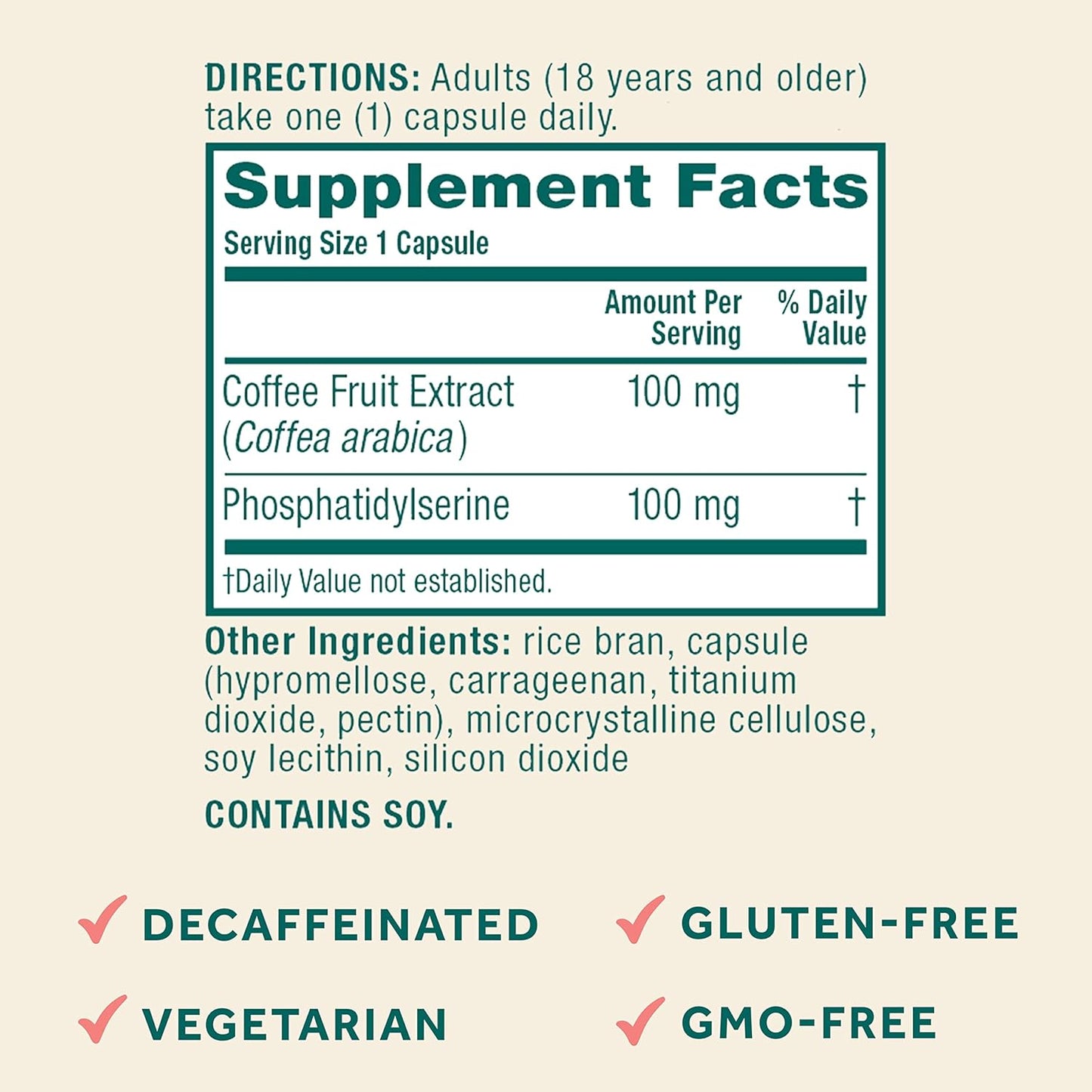NEURIVA Original Brain Supplement for Memory, Focus & Concentration + Learning & Accuracy with Clinically Tested Nootropics Phosphatidylserine and Neurofactor, Caffeine Free, 30ct Capsules